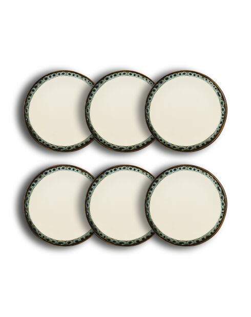 Set di 6 piatti piani Atom beige - 25 cm