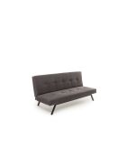 Divano letto a 3 posti Zola grigio - 78 cm x 64 cm x 180 cm