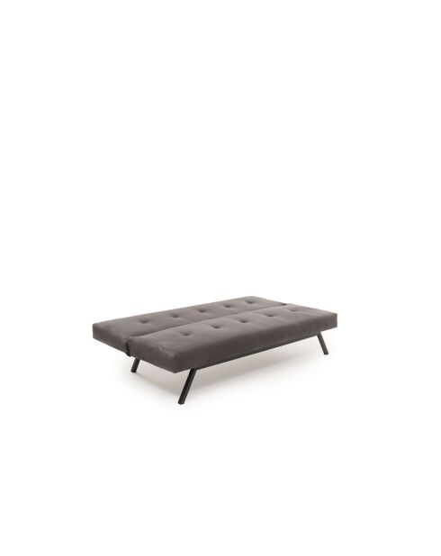 Divano letto a 3 posti Zola grigio - 78 cm x 64 cm x 180 cm