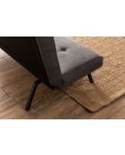 Divano letto a 3 posti Zola grigio - 78 cm x 64 cm x 180 cm