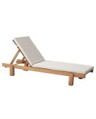 Chaise longue de jardin MYA01 crème - l. 59 cm   x H. . 25 cm x P.180 cm