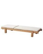 Chaise longue de jardin MYA01 crème - l. 59 cm   x H. . 25 cm x P.180 cm