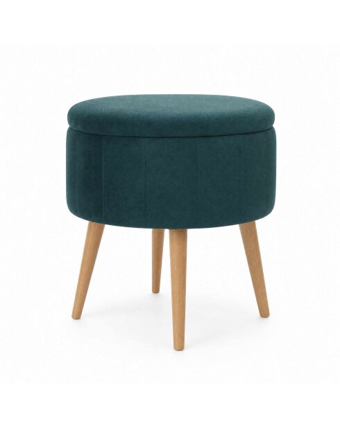 Pouf Berlin Babyface émeraude - D. 45 cm x 3 cm x H . 24.5 cm