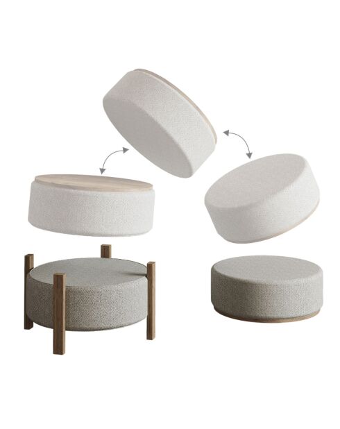 Kleine bank Clone saffiereik - l. 47 cm x H. 45,5 cm x D. 48 cm