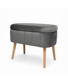 Banc Mini Oslo anthracite - l . 60 cm  x H. 46 cm  x P. 35 cm