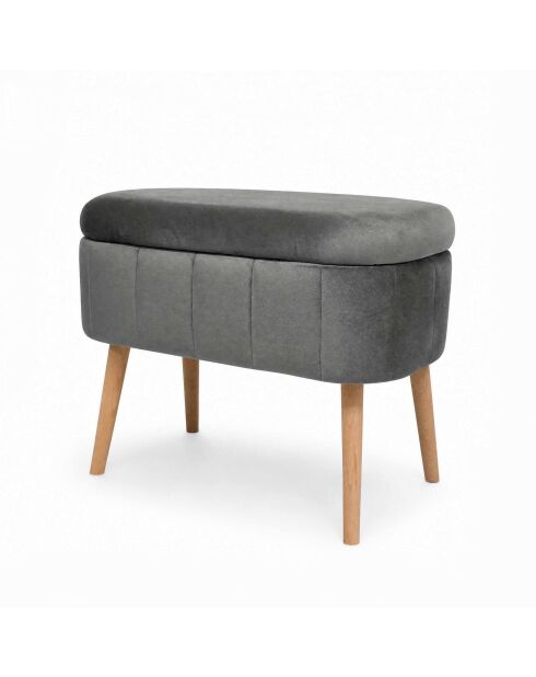 Mini Oslo Bank anthrazit - L. 60 cm x H. 46 cm x T. 35 cm