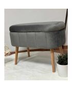 Banc Mini Oslo anthracite - l . 60 cm  x H. 46 cm  x P. 35 cm