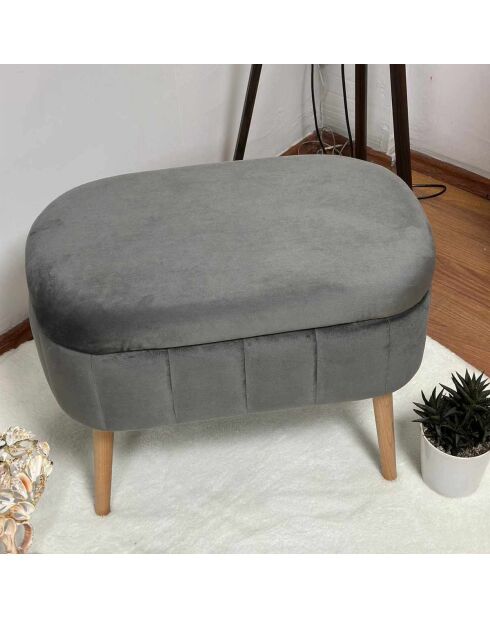 Mini Oslo Bank anthrazit - L. 60 cm x H. 46 cm x T. 35 cm