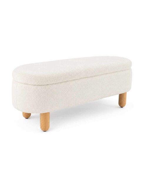 Banc Par Dieu blanc - l . 120 cm  x H. 44 cm  x P. 35 cm