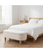 Banc Par Dieu blanc - l . 120 cm  x H. 44 cm  x P. 35 cm