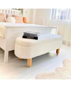 Banc Par Dieu blanc - l . 120 cm  x H. 44 cm  x P. 35 cm