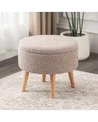 Beiger Sitzsack Berlin Wellsoft, D. 45 cm x 3 cm x H. 24,5 cm