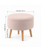 Beiger Sitzsack Berlin Wellsoft, D. 45 cm x 3 cm x H. 24,5 cm