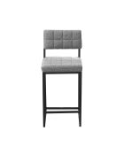 Tabouret de bar Rétro gris - l. 40 cm x H. 98 cm x P. 40 cm