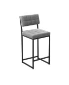 Tabouret de bar Rétro gris - l. 40 cm x H. 98 cm x P. 40 cm