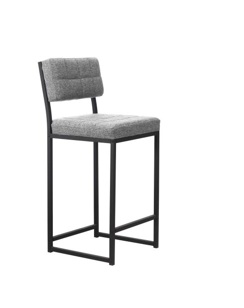 Tabouret de bar Rétro gris - l. 40 cm x H. 98 cm x P. 40 cm