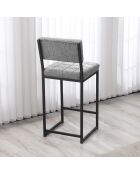 Tabouret de bar Rétro gris - l. 40 cm x H. 98 cm x P. 40 cm