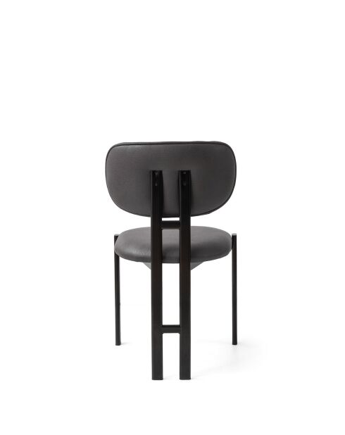 Set von 2 Stühlen Muriz schwarz anthrazit - L.43 cm x H. 83 cm x T. 47,5 cm