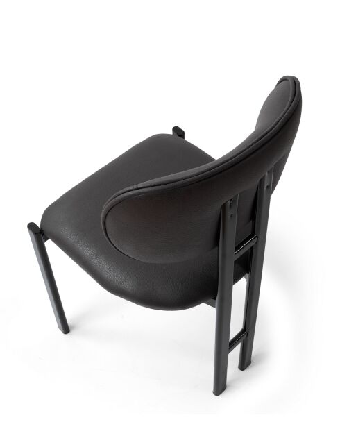 Set von 2 Stühlen Muriz schwarz anthrazit - L.43 cm x H. 83 cm x T. 47,5 cm
