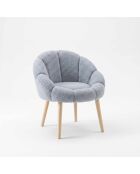 Fauteuil Marguerite gris - l . 70 cm  x H. 110 cm  x P. 70 cm