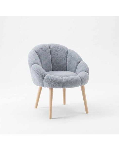 Fauteuil Marguerite gris - l . 70 cm x H. 110 cm x P. 70 cm