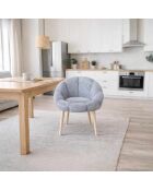 Fauteuil Marguerite gris - l . 70 cm  x H. 110 cm  x P. 70 cm