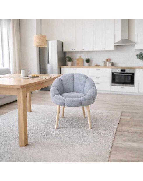 Fauteuil Marguerite gris - l . 70 cm x H. 110 cm x P. 70 cm