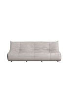 Bocek weißes 3-Sitzer-Sofa - L. 210 cm x L. 100 cm x H. 80 cm
