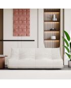 Bocek weißes 3-Sitzer-Sofa - L. 210 cm x L. 100 cm x H. 80 cm