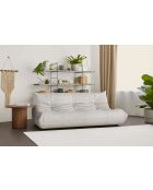Bocek weißes 3-Sitzer-Sofa - L. 210 cm x L. 100 cm x H. 80 cm