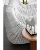Bocek weißes 3-Sitzer-Sofa - L. 210 cm x L. 100 cm x H. 80 cm