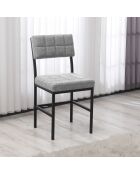 Sedia Dubai grigia - l.40 cm x H. 82 cm x P. 40 cm