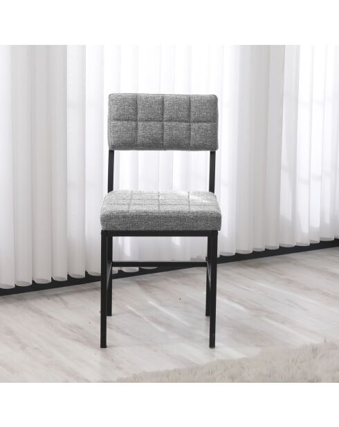 Silla gris Dubai - 40 cm de largo x 82 cm de alto x 40 cm de profundidad