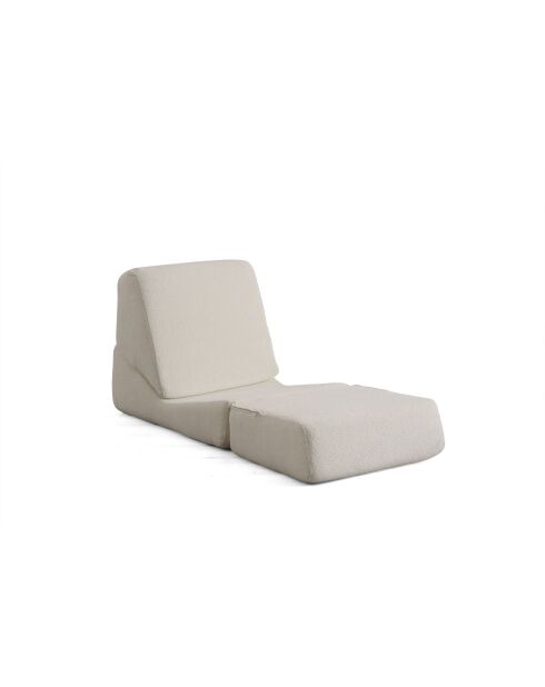 Ausziehbares Origami-Einzelschlafsofa weiß - L. 70 cm x L. 100 cm x H. 70 cm