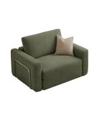 Divano letto singolo verde Wello - L. 80 cm x P. 70 cm x H 35 cm