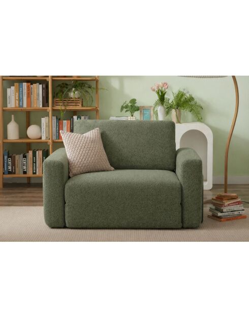 Divano letto singolo verde Wello - L. 80 cm x P. 70 cm x H 35 cm
