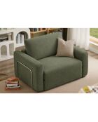 Divano letto singolo verde Wello - L. 80 cm x P. 70 cm x H 35 cm