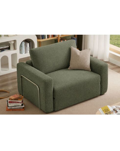Divano letto singolo verde Wello - L. 80 cm x P. 70 cm x H 35 cm