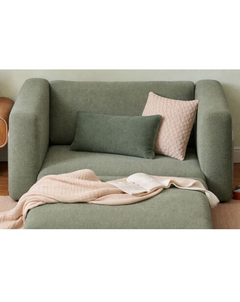 Divano letto singolo verde Wello - L. 80 cm x P. 70 cm x H 35 cm