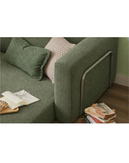 Divano letto singolo verde Wello - L. 80 cm x P. 70 cm x H 35 cm
