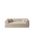 Divano letto a 3 posti color crema - l. 190 cm x P. 90 cm x H. 36 cm