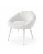 Fauteuil Marguerite blanche - l . 70 cm  x H. 110 cm  x P. 70 cm