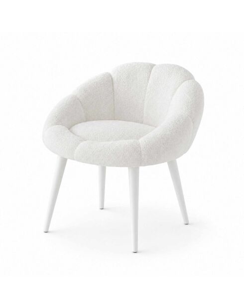 Fauteuil Marguerite blanche - l . 70 cm x H. 110 cm x P. 70 cm