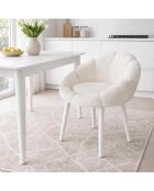 Fauteuil Marguerite blanche - l . 70 cm  x H. 110 cm  x P. 70 cm