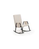 Fauteuil à bascule de jardin Oden Outdoor beige - l. 60 cm x P 50 cm x H . 65 cm