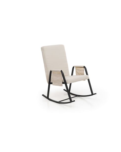 Fauteuil à bascule de jardin Oden Outdoor beige - l. 60 cm x P 50 cm x H . 65 cm