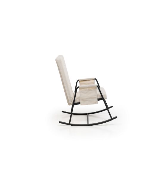 Fauteuil à bascule de jardin Oden Outdoor beige - l. 60 cm x P 50 cm x H . 65 cm