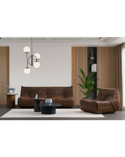 Fauteuil Bocek brun - L .90 cm xl . 100 cm x H . 80 cm