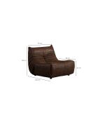 Fauteuil Bocek brun - L .90 cm xl . 100 cm x H . 80 cm