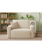 Divano letto Wello 1 posto crema - L. 80 cm x P. 70 cm x H 35 cm
